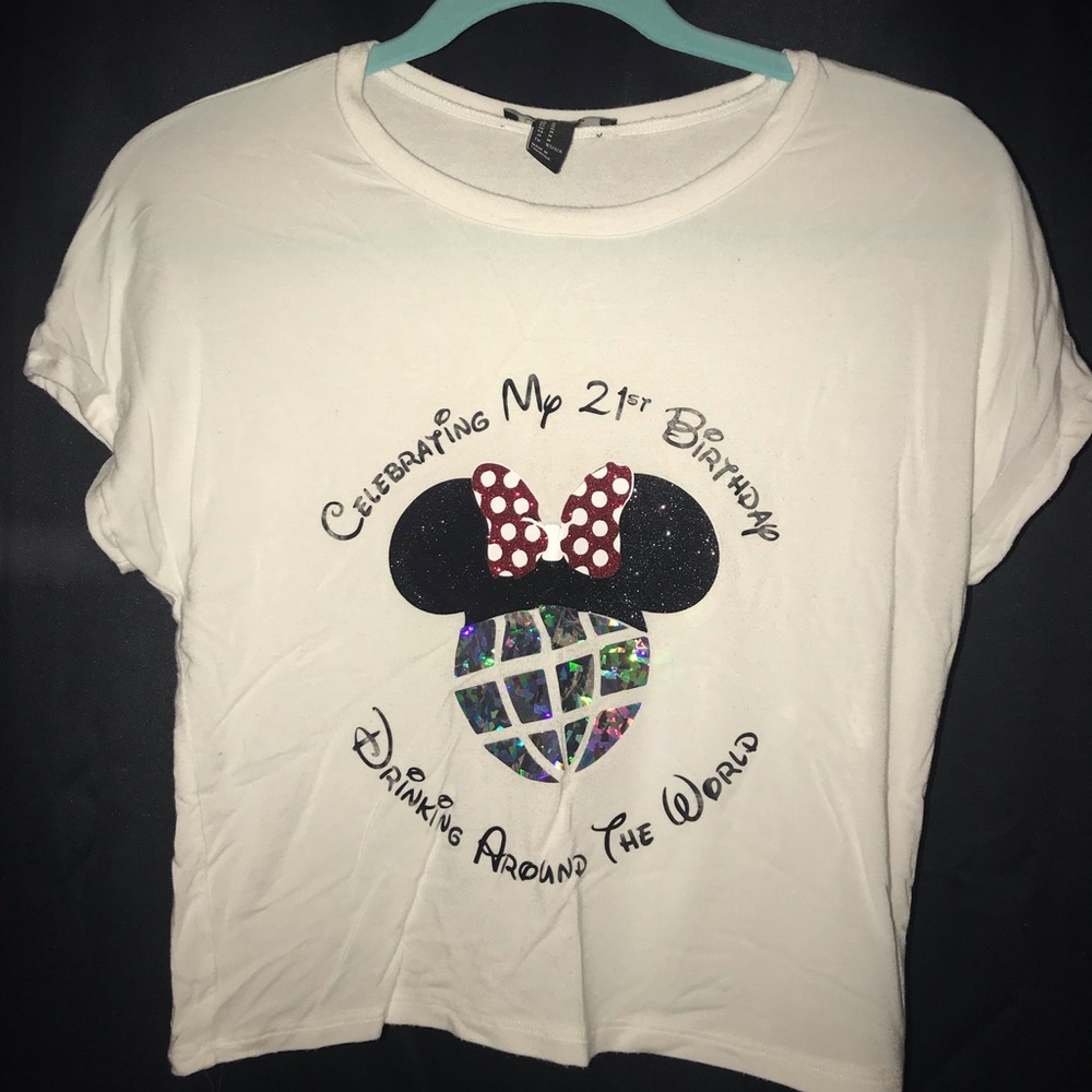 White Epcot 21st Birthday tee